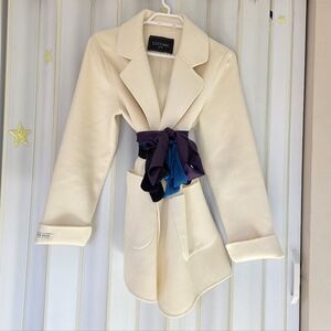 Secchic Wool Blend Cream Oversized Blazer- SZ M/L